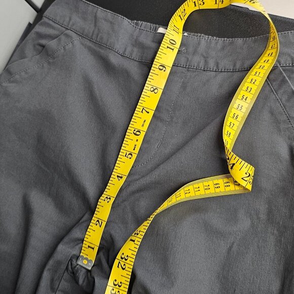 PACT Womens Organic Cotton Wide Leg Chino High Rise Pants, Crop,Grey, Size Small - Picture 8 of 8